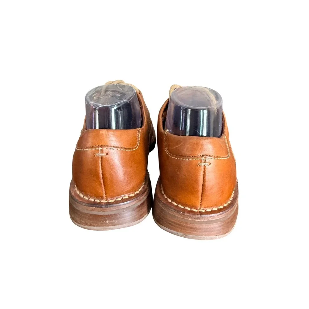Cole Haan Tan Leather Derby Shoes Mens 8M C03503 Made in Brazil Brown Lace Up